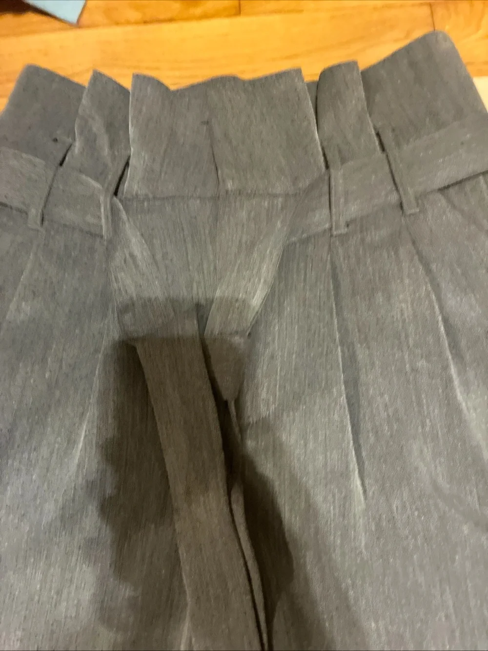 Romeo & Juliet Couture Gray High-Waist Paperbag Chinos